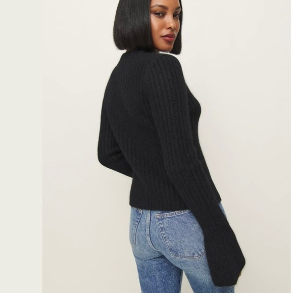 🌿|NWT| Reformation Rebecca Cashmere Alpaca Tie Front Cardigan - Picture 3 of 10